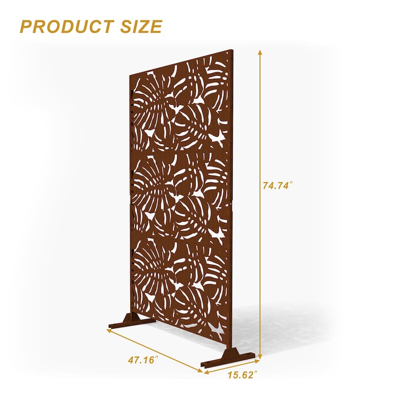 Privacy Screen Outdoor Free Standing Outdoor Screen Panel - 72"H x 47"W