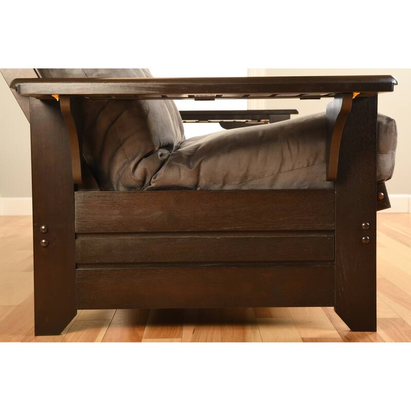 Copper Grove Dixie Espresso Full-size Futon Set with Bonded Leather Innerspring Mattress