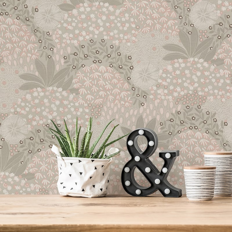 Galerie Wallcoverings Fusion Collection Forest Bloom Motif Non-woven Matte Wallpaper Roll