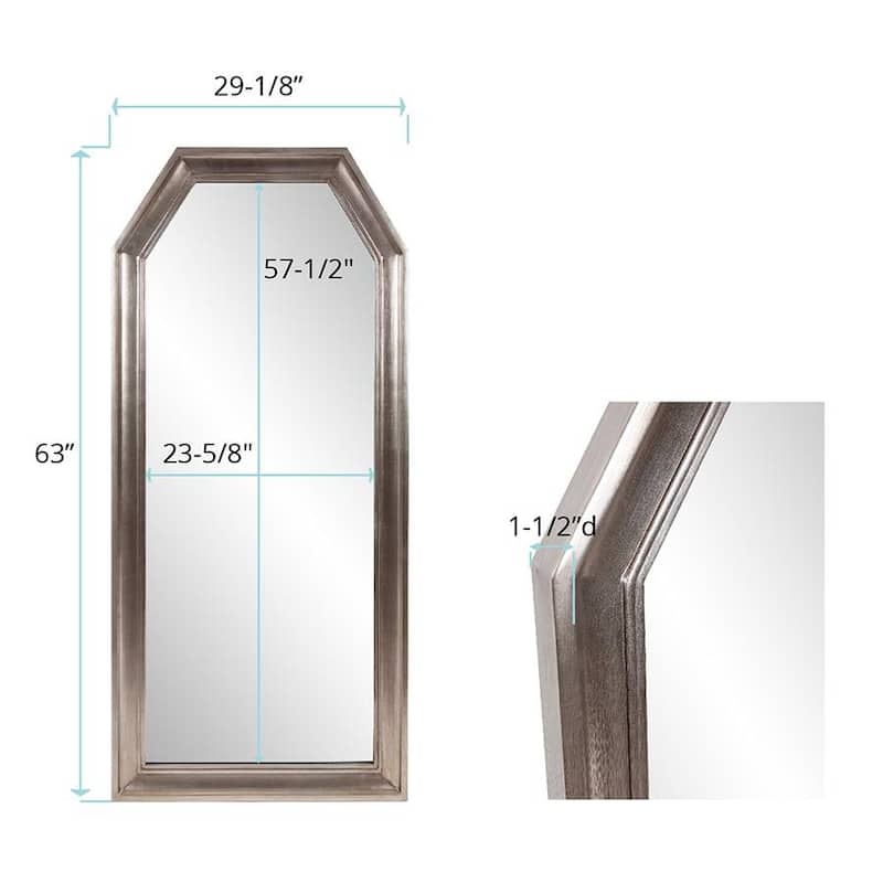 Allan Andrews Silver Wood Framed Full Length Mirror