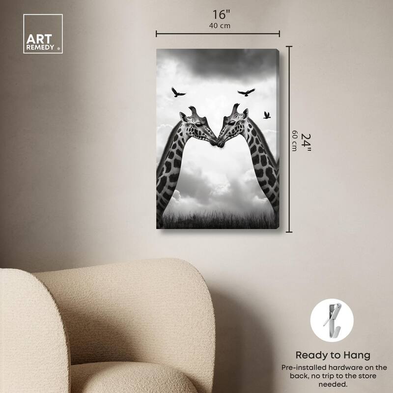 Giants in Love II Canvas by Art Remedy, Gallery Wrapped