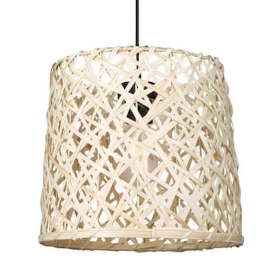 Canarm IPL2026B01 Tash 14" Wide Wood Pendant