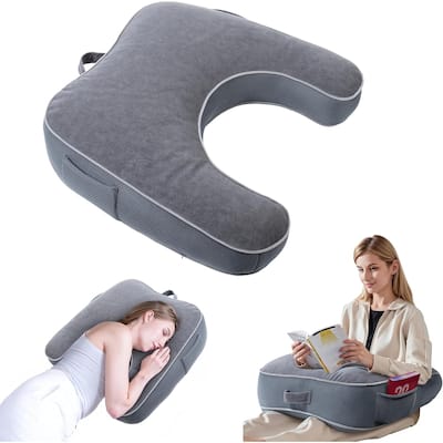 WOWMAX Reading Pillows for Gaming, Arm Rest Lap Desk Pillow for Gaming