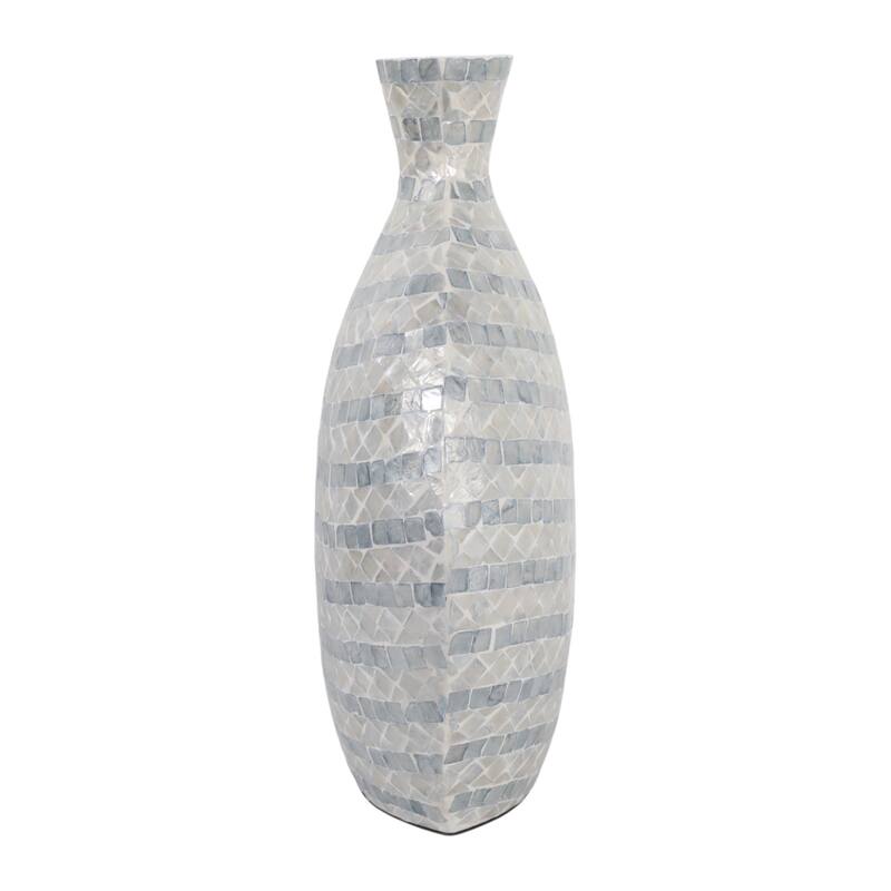 Decorative Vase - Ceramic Capiz Mosaic Gourd