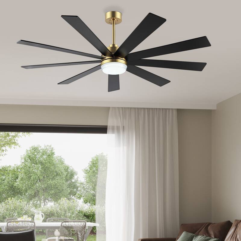 WINGBO 65/72/84" DC Motor LED Ceiling Fan with Remote Control