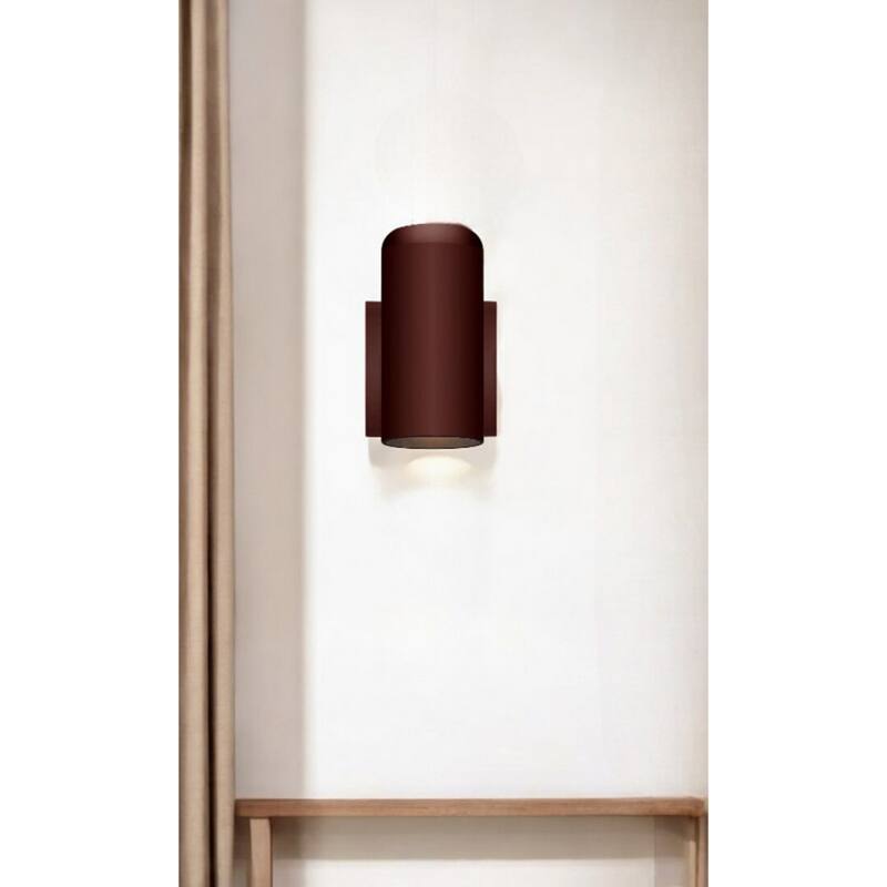 Plastic Flush Mount Wall Sconce with LED Dimmable - 4.63” x 4.5” x 6.88” (D x W x H)