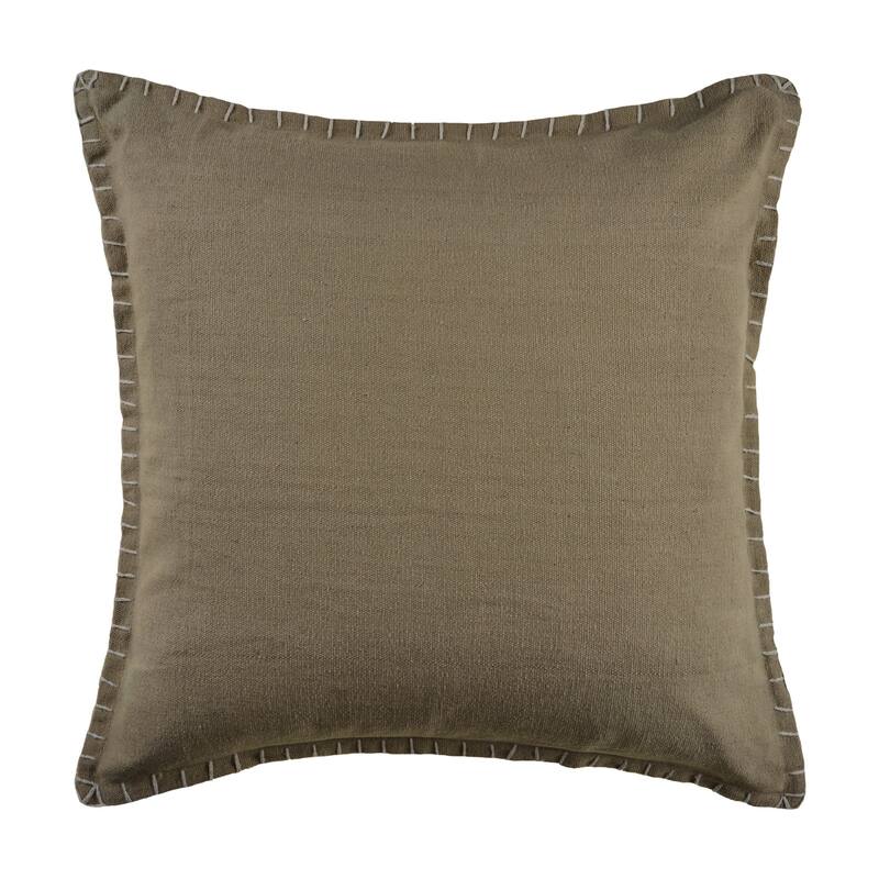 HomeRoots 22" X 22" Birch 100% Cotton Zippered Pillow