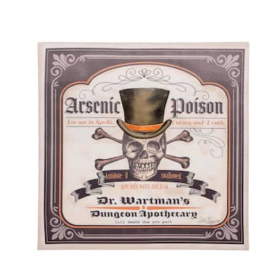 15.75" x 15.75" Mr. Wartman's 3D Poison Skeleton Halloween Wall Art Decoration