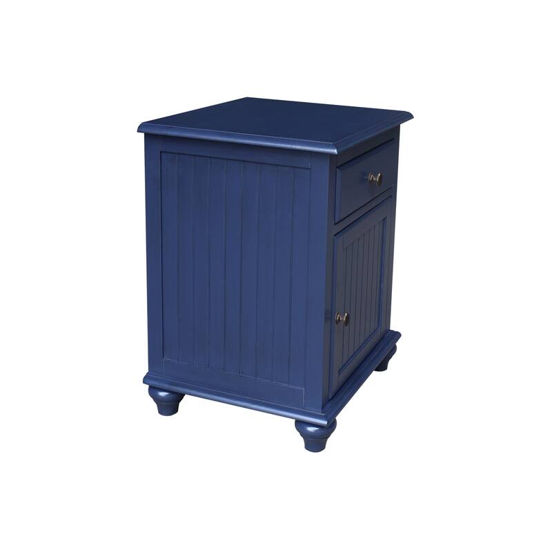 International Concepts Solid Wood Nightstand with Storage Cabinet