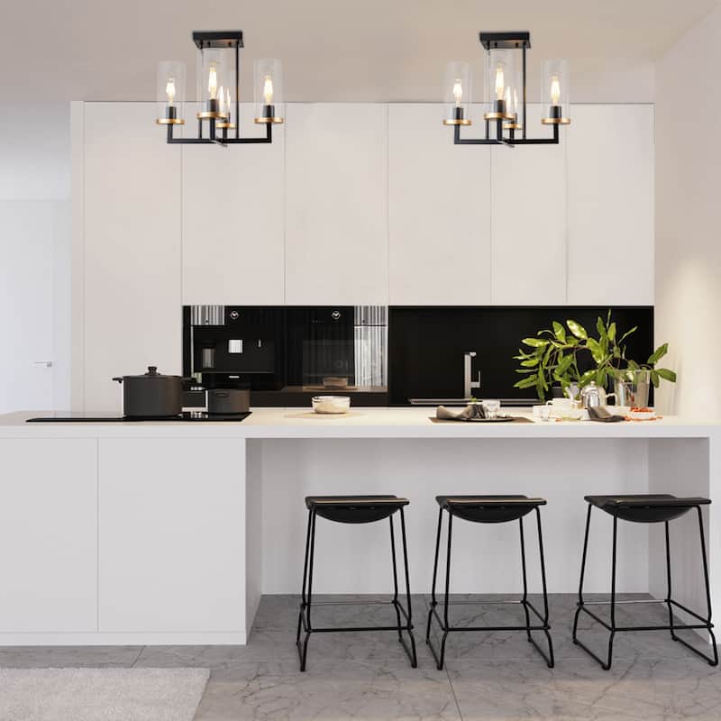 Modern Drum Light Chandelier Industrial Dining Room Light Fixtures