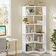 preview thumbnail 28 of 41, 6-Tier Corner Book Shelf, 64.9"Tall Freestanding Wood Industrial Bookcase Bookshelf