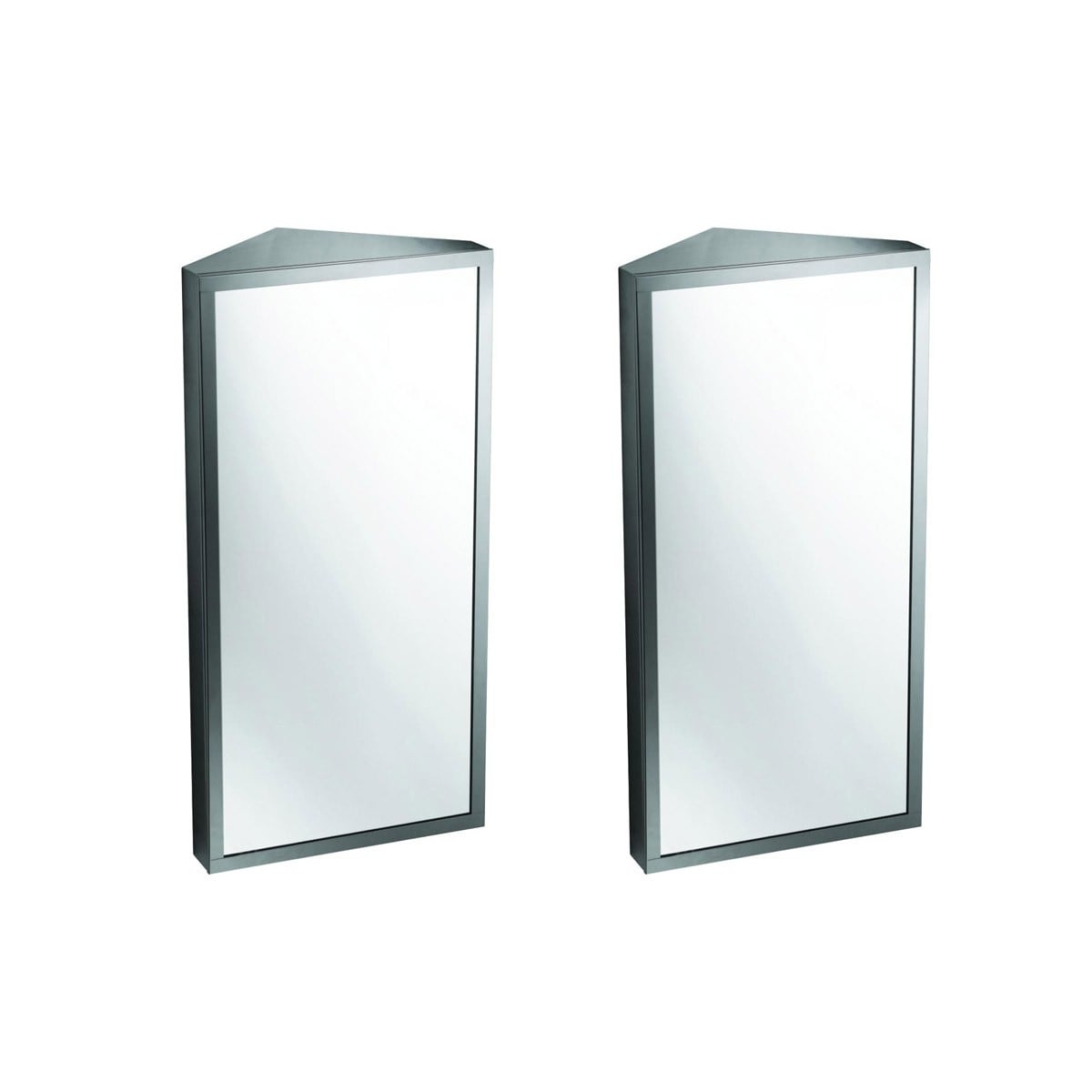 Eclife 24 Bathroom Corner Cabinet with Mirror, Wall Mount Mirror Cabi