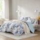 preview thumbnail 9 of 9, Chelsea Square Maddie Reversible Floral Seersucker Comforter Set