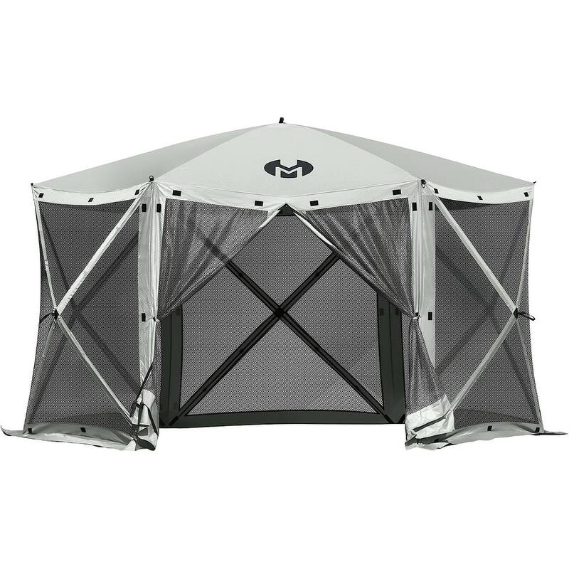 Exacme Portable Gazebo Pop up Tent for Camping, Outdoor Four Sides Pop-up Clam Screen Tent with Canopy Shelter, 1024-6PC
