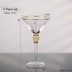 preview thumbnail 9 of 23, Premium Clear Stem Crystal Martini Glasses with Rim and Diamond-like Rhinestones, Elegant 10oz Glassware Set for Cosmopolitan