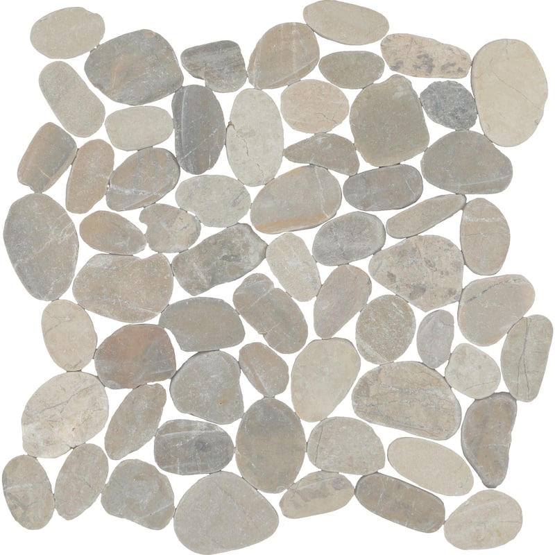 Daltile Pebble Oasis Natural Stone Flat Pebble Mosaic 12" x 12" (11 PC per Carton) (10.78 SQFT per Carton)