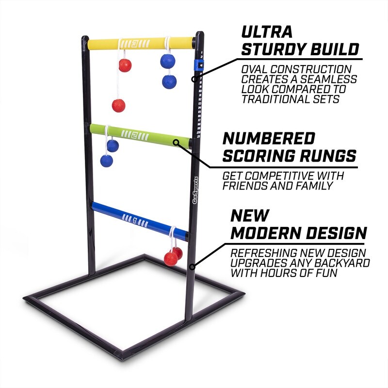GoSports Pro Grade Ladder Toss Indoor Outdoor Game Set with Soft Rubber  Bolo Balls Bed Bath  Beyond 33157241