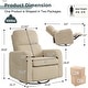 preview thumbnail 12 of 40, Swivel Manual Recliner Chair Teddy Fabric Nursery Glider Rocking Recliner Set of 2
