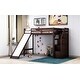 preview thumbnail 7 of 7, Twin Size Modern High Guardrail Loft Bed with 3-Storage and Slide