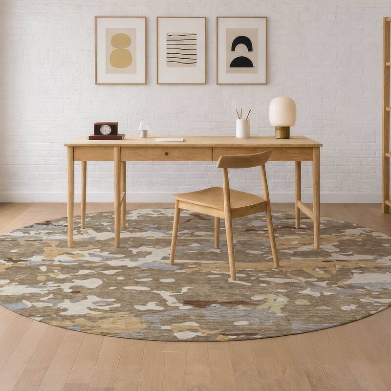 Machine Washable Indoor/ Outdoor Modern Calhan Chantille Rug