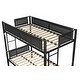 preview thumbnail 11 of 15, Noise Reduced Design Bunk Bed with Space saving, Three Twin Bed, Black