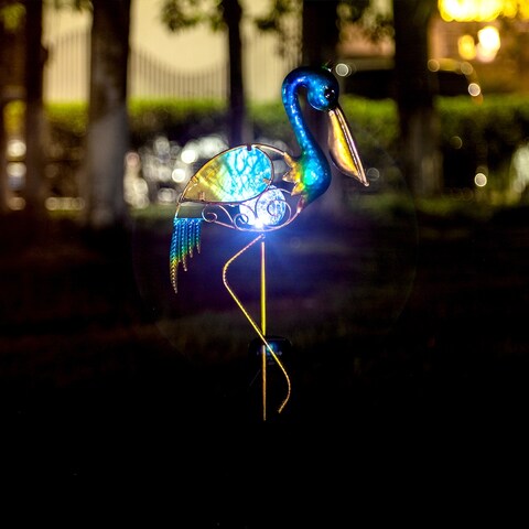Adeco Pelican Solar Lights Metal Garden Stake