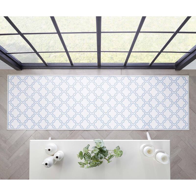 Well Woven Apollo Lattice Moroccan Machine Washable Area Rug