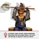 preview thumbnail 3 of 10, Haunted Hill Farm Smiling Jack the Shovel-Wielding Sitting Scarecrow by Tekky, Premium Talking Halloween Animatronic