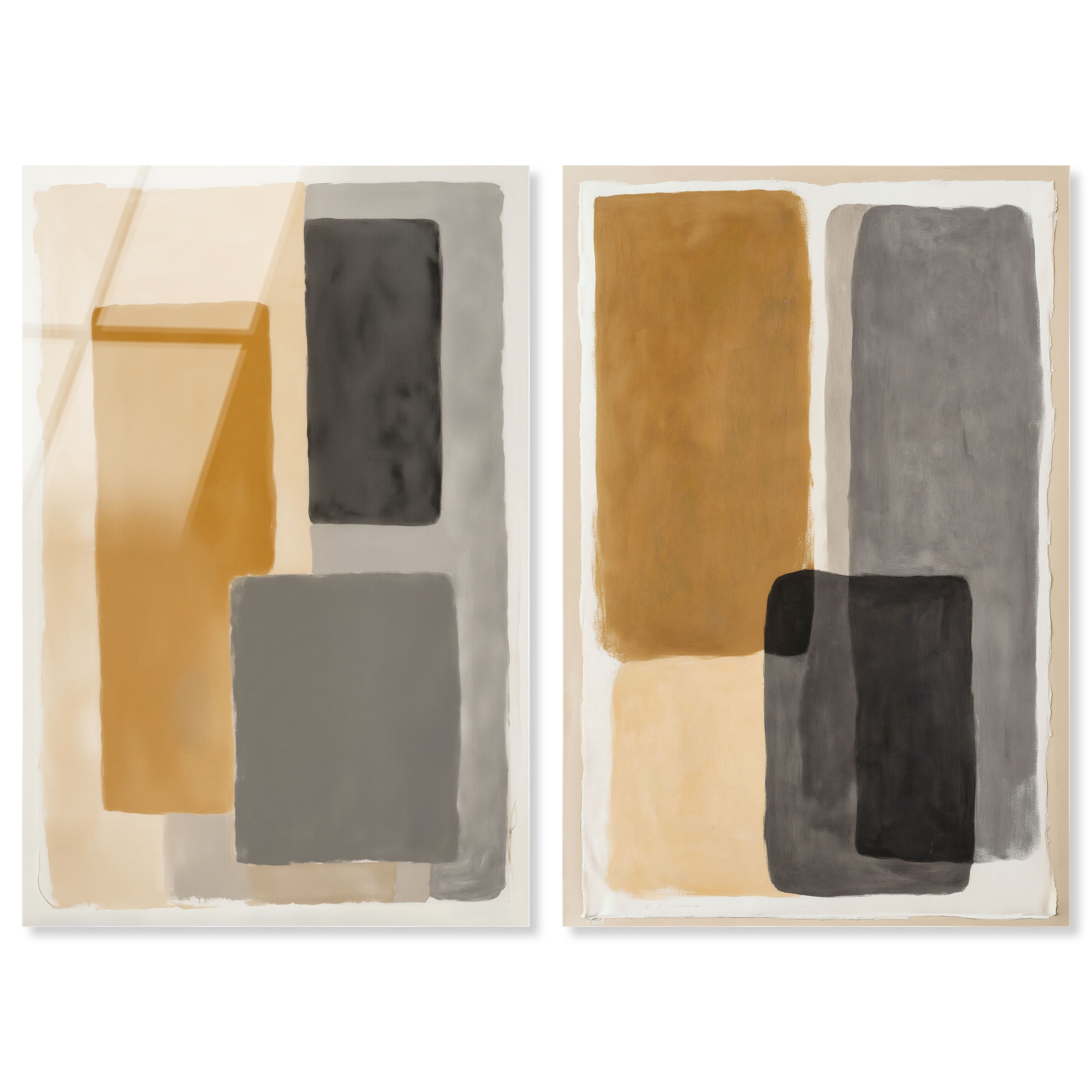 Simple Shapes Office Wall Decor Set Acrylic Print by Art Remedy