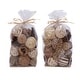 preview thumbnail 7 of 12, Blue Natural Dried Flower Coastal Orbs & Vase Filler Set of 2 11 x 7 x 6