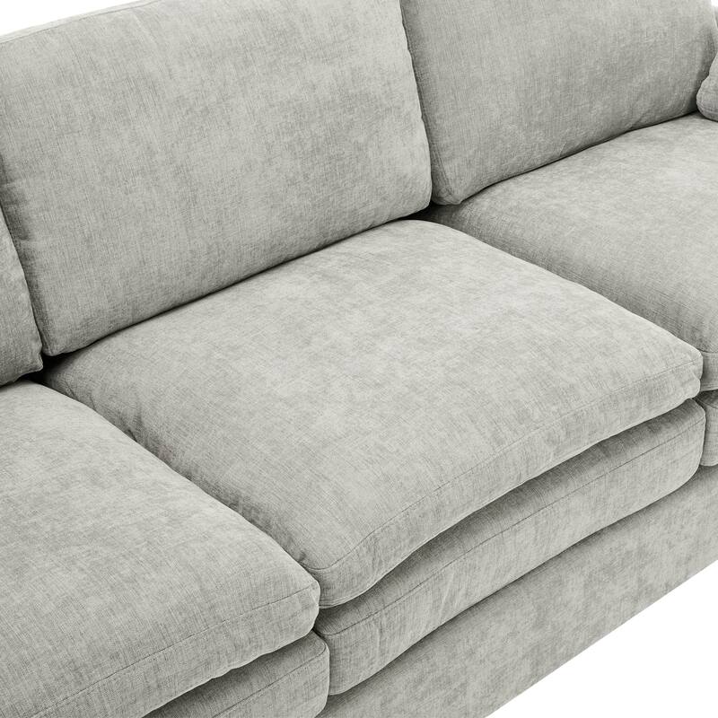 68.1" Chenille 2-Seater Sofa with Double-Layered Cushions for Living Room