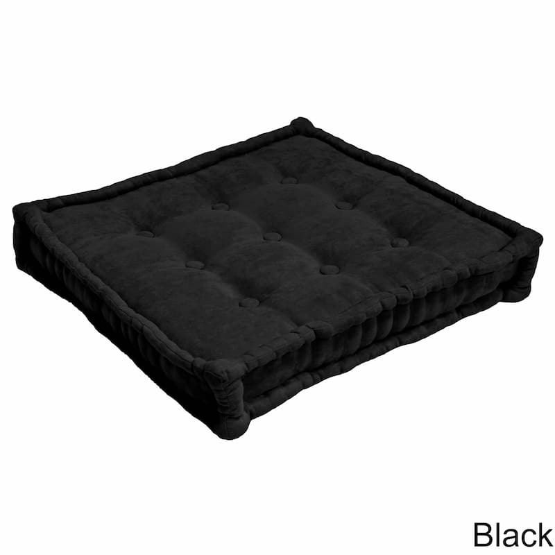 25-inch Microsuede Square Tufted Floor Pillow