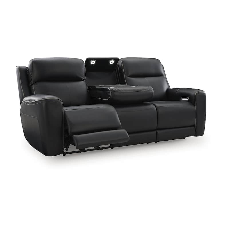Signature Design by Ashley 5Z-Dreamlight Black Power Reclining Sofa - 88.5" W x 40" D x 42.5" H