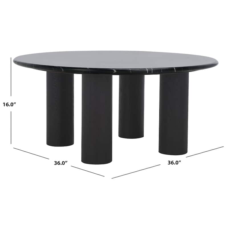 SAFAVIEH Couture Tylee Round Marble Coffee Table - 36"W x 36"D x 16"H