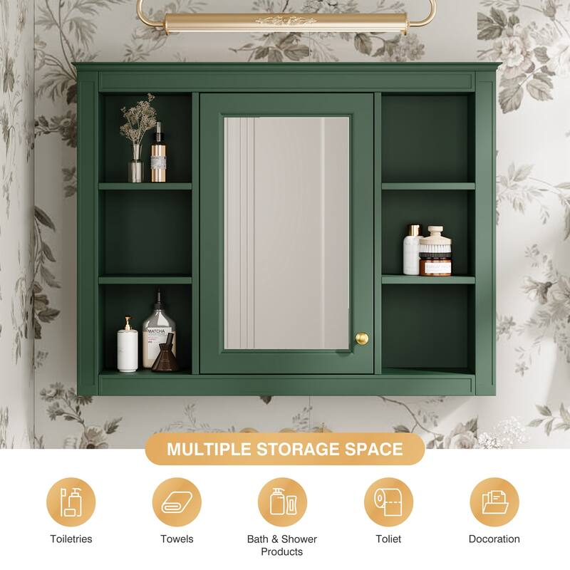 35'' x 27.5'' Medicine Cabinet, Wall Mounted Bathroom Storage Cabinet(Not Include Bathroom Vanity )