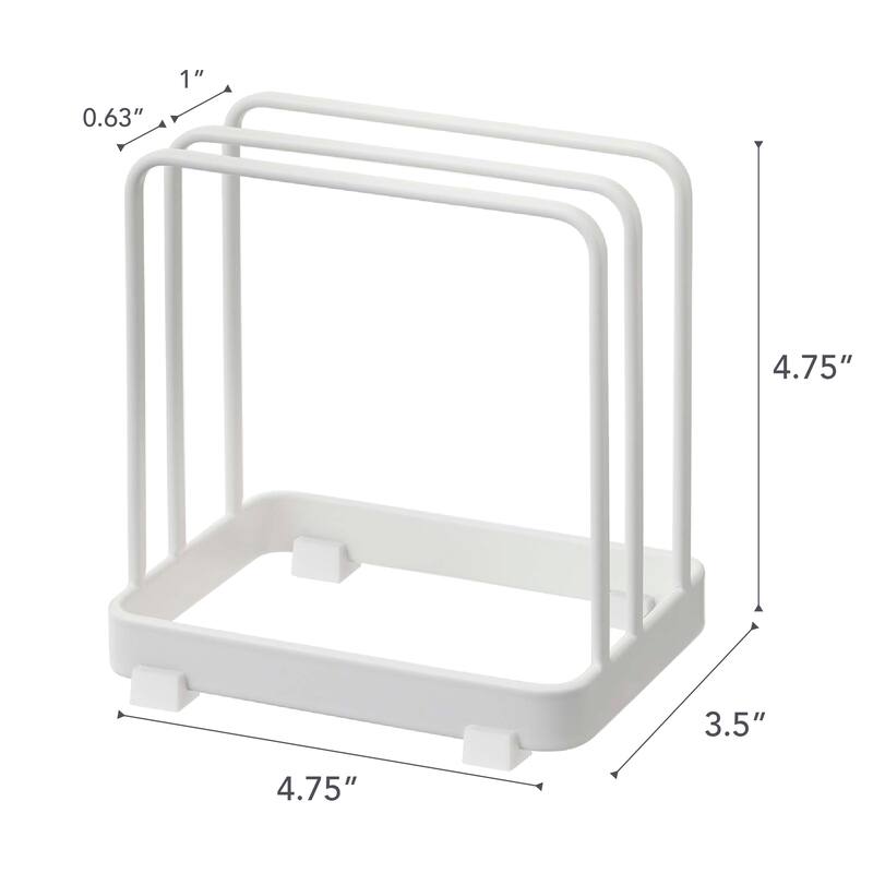 Yamazaki Home Cutting Board Stand, Steel - L 3.54 x W 4.72 x H 4.72 inches