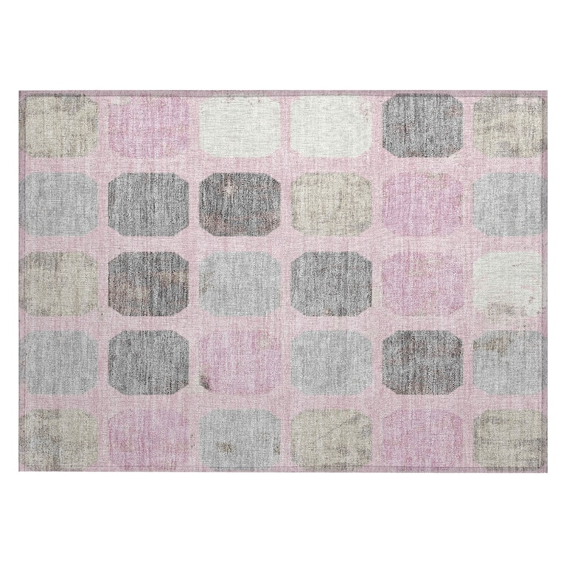 Machine Washable Indoor/Outdoor Casual Contemporary Chantille Rug