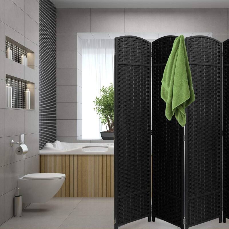 Room Divider Folding Privacy Screen Tall Partition Foldable Wall 8 Panel - 96” L x 19.50” W x 69” H