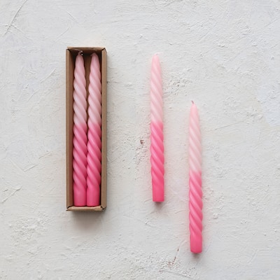 Unscented Taper Candles, Set of 2 - 1.0"L x 2.0"W x 10.0"H