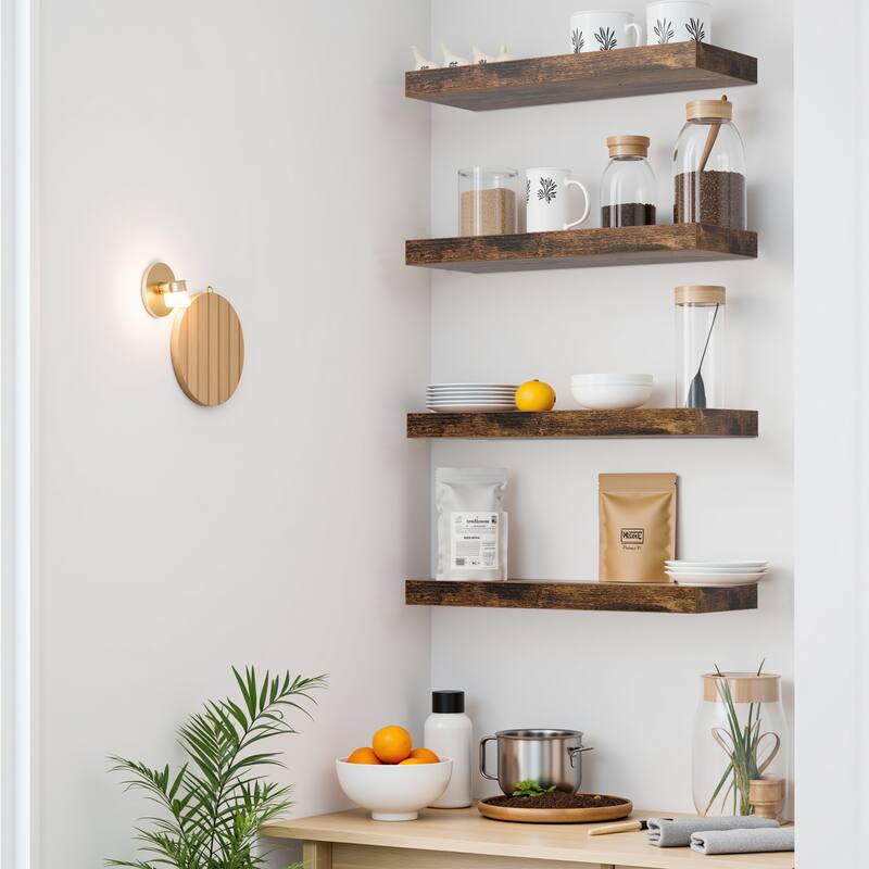 Homy Casa Wall-Mounted Floating Shelf, Set for Living, Modern Sturdy