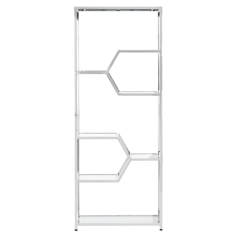 SAFAVIEH Couture Benoit Chrome Bookcase - 35"W x 14"D x 91"H