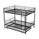 preview thumbnail 8 of 11, Full Over Full Metal Bunk Bed with Trundle, Black