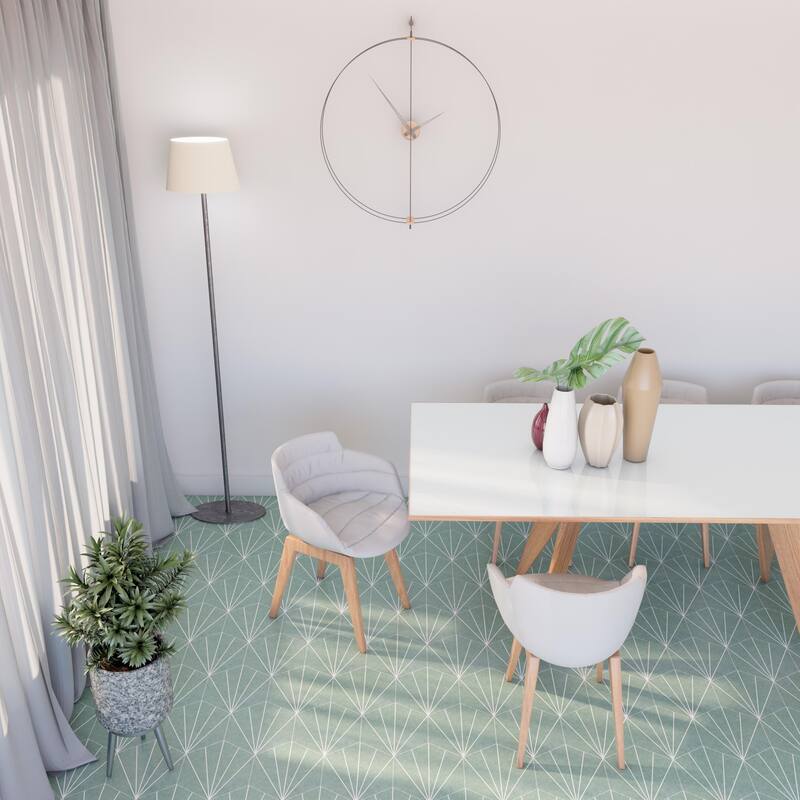 Merola Tile Aster Hex Verde 8-5/8" x 9-7/8" Porcelain Floor and Wall Tile