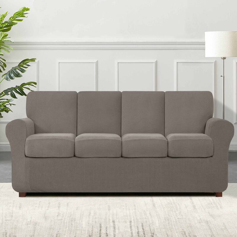 Subrtex 9-Piece Stretch Sofa Slipcover Sets with 4 Backrest Cushion Covers and 4 Seat Cushion Covers