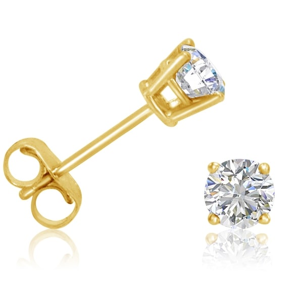 Amanda Rose 1/2ct TW Diamond Stud Earrings in 14K Yellow Gold - N/A