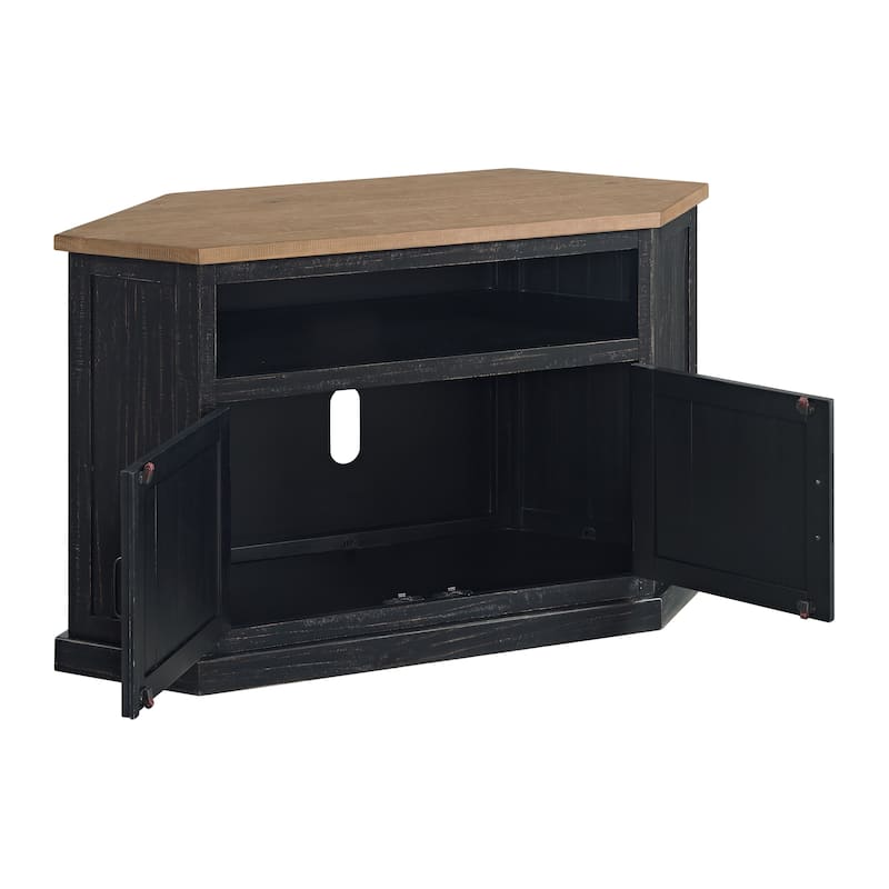 The Gray Barn Danebury Rustic 50-inch Solid Wood Corner TV Stand