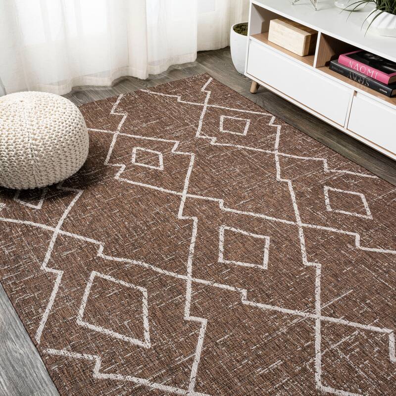 JONATHAN Y Derya Tribal Diamond Trellis Indoor/Outdoor Area Rug