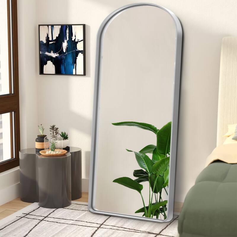 Modern Aluminum Alloy Wall-mounted Rectangular/Arched Deep Mirror