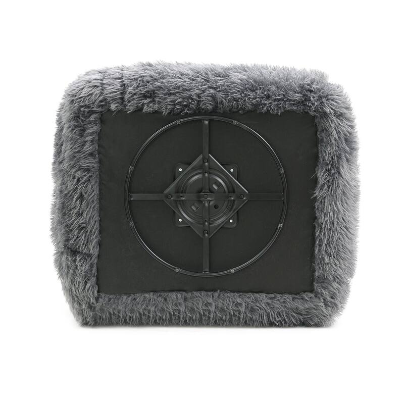 Modern Soft Dark Gray Swivel Chair 1pc