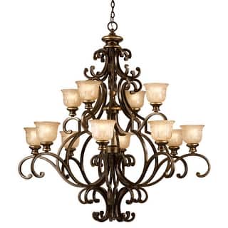 Norwalk 12 Light Bronze Umber Chandelier - 48'' W x 49.75'' H